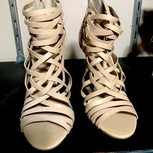 Sexy, Strappy Jessica Simpson Beige Sandals